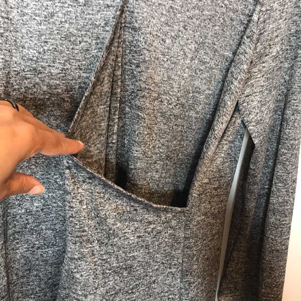 Grey Drape Front Stretch Tunic 2X PLUS SIZE - Picture 5 of 8
